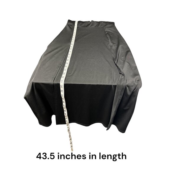 Black Halter Midi Dress With Adjustable Tie Back & Deep V-Neckline 95% Polyester - Picture 7 of 10